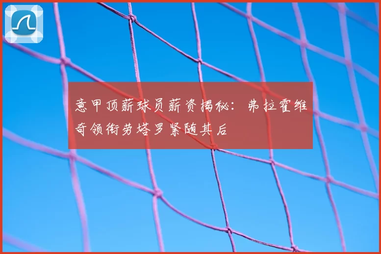 意甲顶薪球员薪资揭秘:弗拉霍维奇领衔劳塔罗紧随其后